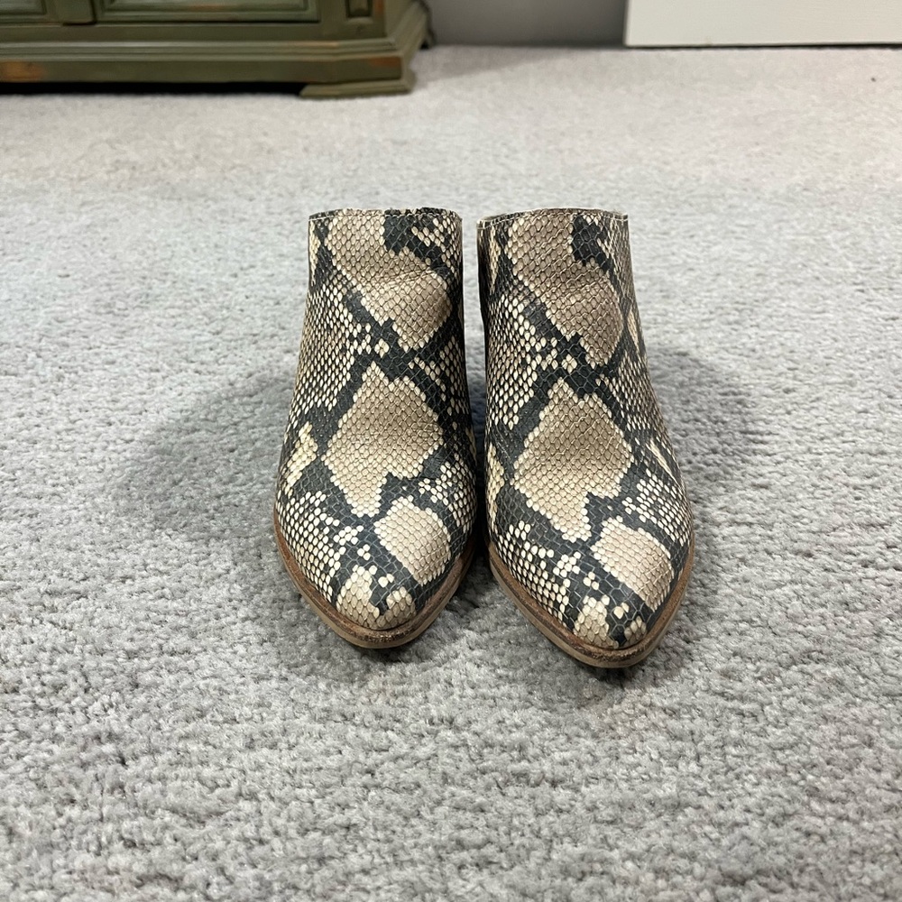 Dolce Vita Cream and Black Ankle Booties